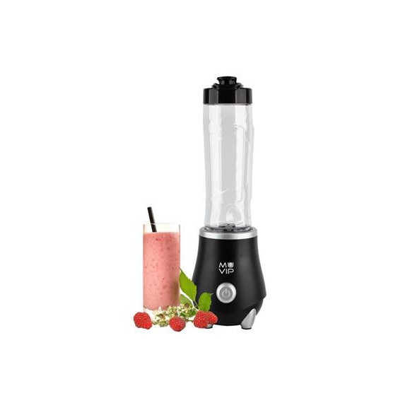 MUVIP Batidora Smoothie Inox 300W 600ML con 2 Vasos MV0527