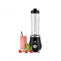 MUVIP Batidora Smoothie Inox 300W 600ML con 2 Vasos MV0527