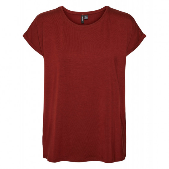 Camisetas Mujer Camiseta Básica de Mujer VERO MODA Aware Fire Brick