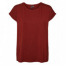 Camisetas Mujer Camiseta Básica de Mujer VERO MODA Aware Fire Brick