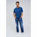 SALSA JEANS Polos Camiseta Logo Salsa Azul Medium Wash