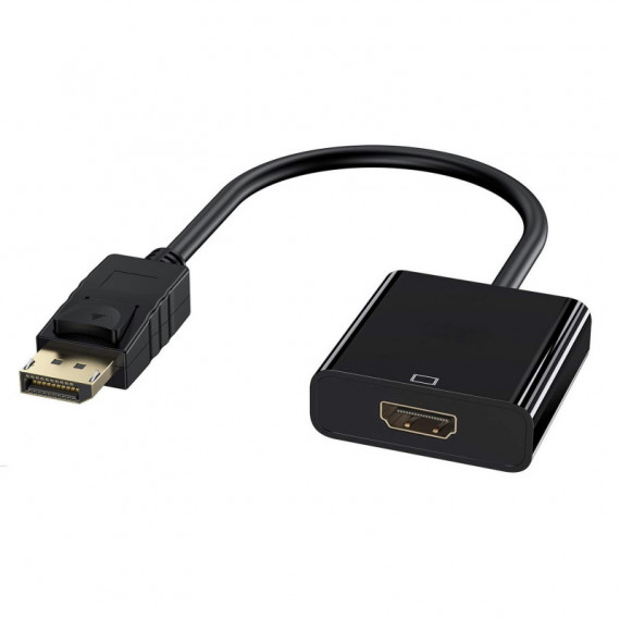 EWENT EC1455 Adaptador de Cable de Vídeo 0,15 M Displayport HDMI Negro