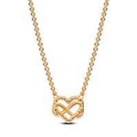 PANDORA Collar Corazón Infinito Brillante​ 362666C01