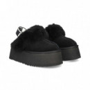 Zueco Cuello Oveja Plat.ante Negro  UGG