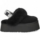 Zueco Cuello Oveja Plat.ante Negro  UGG