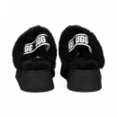 Zueco Cuello Oveja Plat.ante Negro  UGG