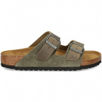 Pala 2 Hebillas Ante+piel Marron  BIRKENSTOCK