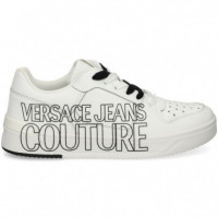 Texto Lado Deportivo Piel Blanco  VERSACE JEANS