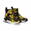 Botin Deportivo Lycra Negro/oro  VERSACE JEANS