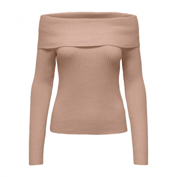 Jerséis y Sudaderas Jersey ONLY Katia Off Shoulder Warm Taupe