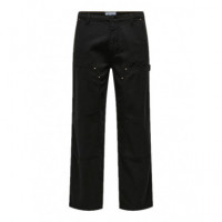 Pantalones ONLY&SONS Fade Carpenter Loose Black