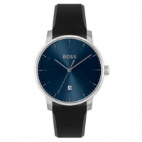 Reloj C/silicona Negra E/azul  BOSS