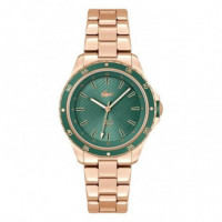 Reloj Sanni Rosegold/verde  LACOSTE