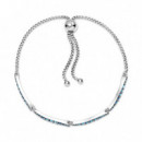 PANDORA PANDORA Pulsera en Plata de Ley Deslizante Azul Ondulada 1 599436C01