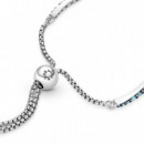 PANDORA PANDORA Pulsera en Plata de Ley Deslizante Azul Ondulada 1 599436C01