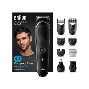 BRAUN Cortapelos 9 en 1 MGK5411  para Cara, Pelo y Afeitar Recargable