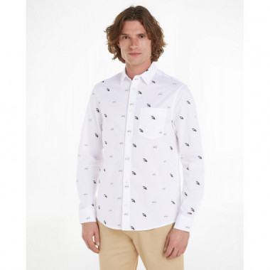 Tjm Reg Critter Shirt White  TOMMY JEANS