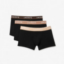 Tripack Boxer Noir/biscuit-baguette-gru  LACOSTE