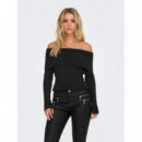 Jerséis y Sudaderas Jersey ONLY Katia Off Shoulder Black