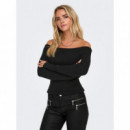 Jerséis y Sudaderas Jersey ONLY Katia Off Shoulder Black