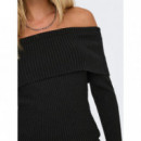 Jerséis y Sudaderas Jersey ONLY Katia Off Shoulder Black