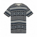 Camisetas Hombre Camiseta ANERKJENDT Akkikki Jacquard Dark Grey