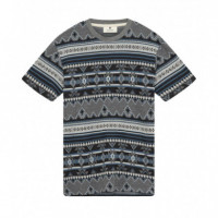 Camisetas Hombre Camiseta ANERKJENDT Akkikki Jacquard Dark Grey