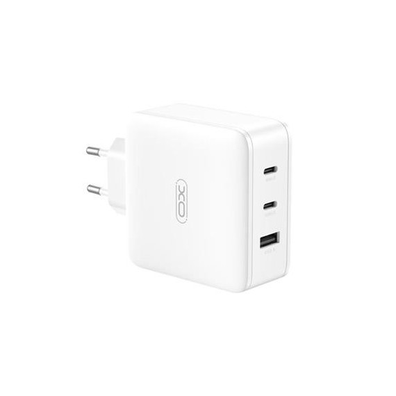 XO Adaptador Corriente 2XTIPO C+1XUSB a 100W CE14 Blanco