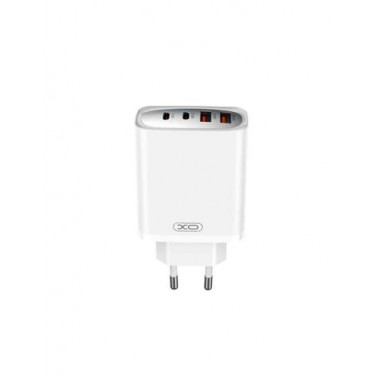 XO Adaptador Corriente 2X USB C+2XUSB a 45W CE22 Blanco