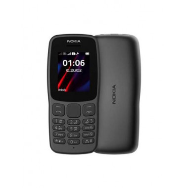 NOKIA Telefono Movil 106  TA-1114DS Negro Dual Sim, Linterna, Radio Fm,  Micro Sd