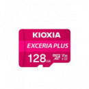 KIOXIA Tarjeta Memoria MicsoSDXC UHS-1 128GB V30 U3-4K con Adaptador SD