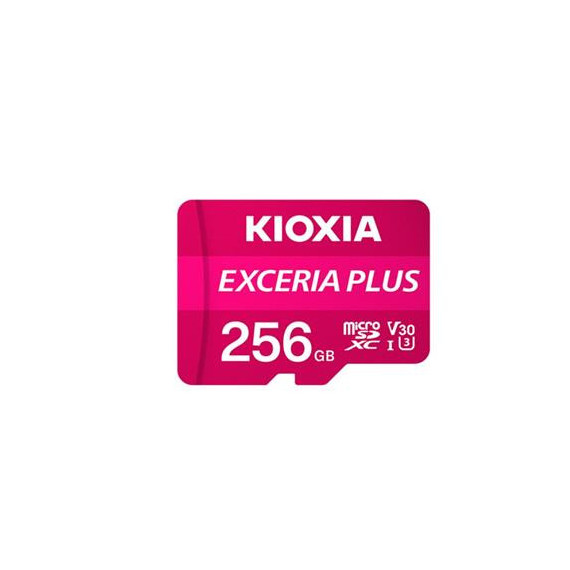 KIOXIA Tarjeta Memoria MicsoSDXC UHS-1 256GB V30 U3-4K con Adaptador SD