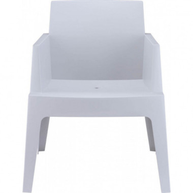 ¡outlet! Silla de Jardín Apilable Box Color Gris Claro Siesta Exclusive®  SIESTA EXCLUSIVE