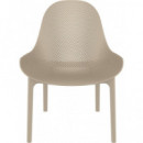 ¡outlet! Silla de Jardín Sky Lounge Color Taupe Siesta Exclusive®  SIESTA EXCLUSIVE