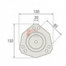 Pata Cilindrica Cromo Mate 71 Cm - Modelo 1