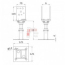 Soporte Fijación En Acero Bicromatado - Modelo 357