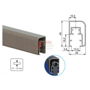 Perfil Remate Superior 1.5 M Cabina Sanitaria