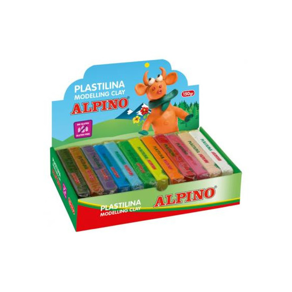 PLASTILINA ALPINO 150 GRS COLORES SURTIDOS