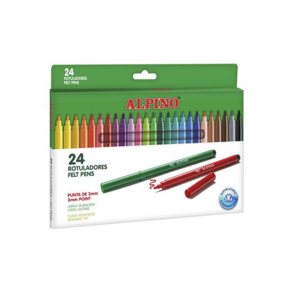 ESTUCHE ROTULADOR ALPINO 24 COLORES