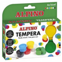 TEMPERA ALPINO ESTUCHE 6 UNID.16 ml.