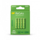 GP Pack de 4 Pilas Aaa Recargables 950MAH Recyko