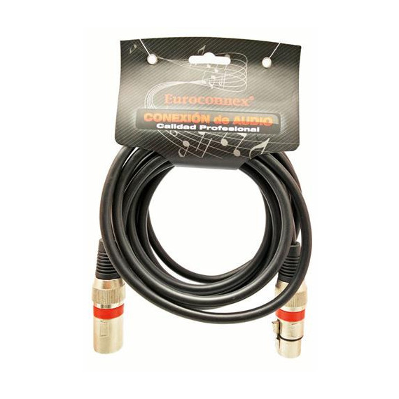 EUROCONNEX Cable Audio Xlr M/h 3PINES 3MTRS 0655-3