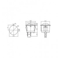 EUROCONNEX Interruptor Redondo Negro 2P On/off 125V/10A 3614