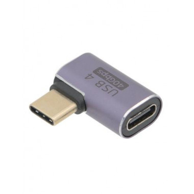 EUROCONNEX Adaptador Tipo C M/h Acodado Plano USB213