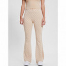 GUESS Pantalones Beige W3YB38-F05O