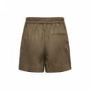 ONLY Short de Lino con Cintura Elástica 15259587-ONLTOKYO-CUB