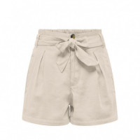 ONLY Short de Pinzas con Lazada 15310845-ONLARIS-BIRCH