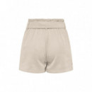 ONLY Short de Pinzas con Lazada 15310845-ONLARIS-BIRCH