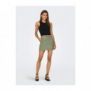 ONLY Falda Corta de Lino Tipo Cargo 15310982-ONLMALFY-OIL Green