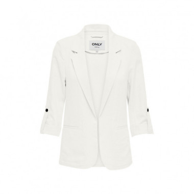 ONLY Blazer de Lino con Solapas 15312199-ONLCARO-CLOUD Dancer